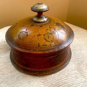 Antique  Indian Wooden Tikka Box